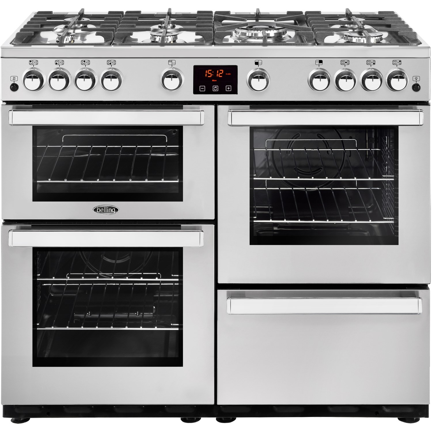 Belling Cookcentre X110G Professional 110cm Gas Range Cooker - Stainless Steel
