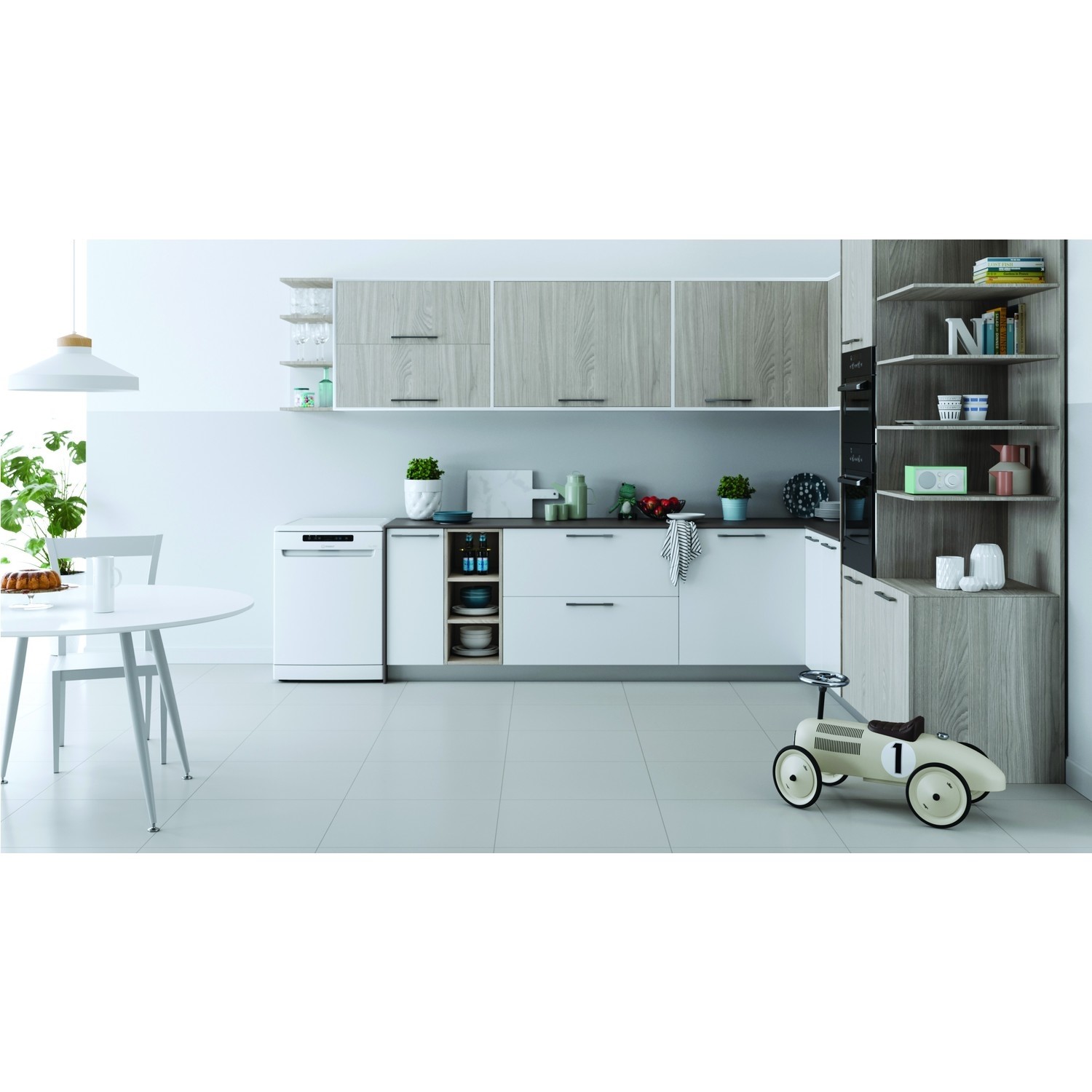 Indesit 14 Place Settings Freestanding Dishwasher - White - Image 3