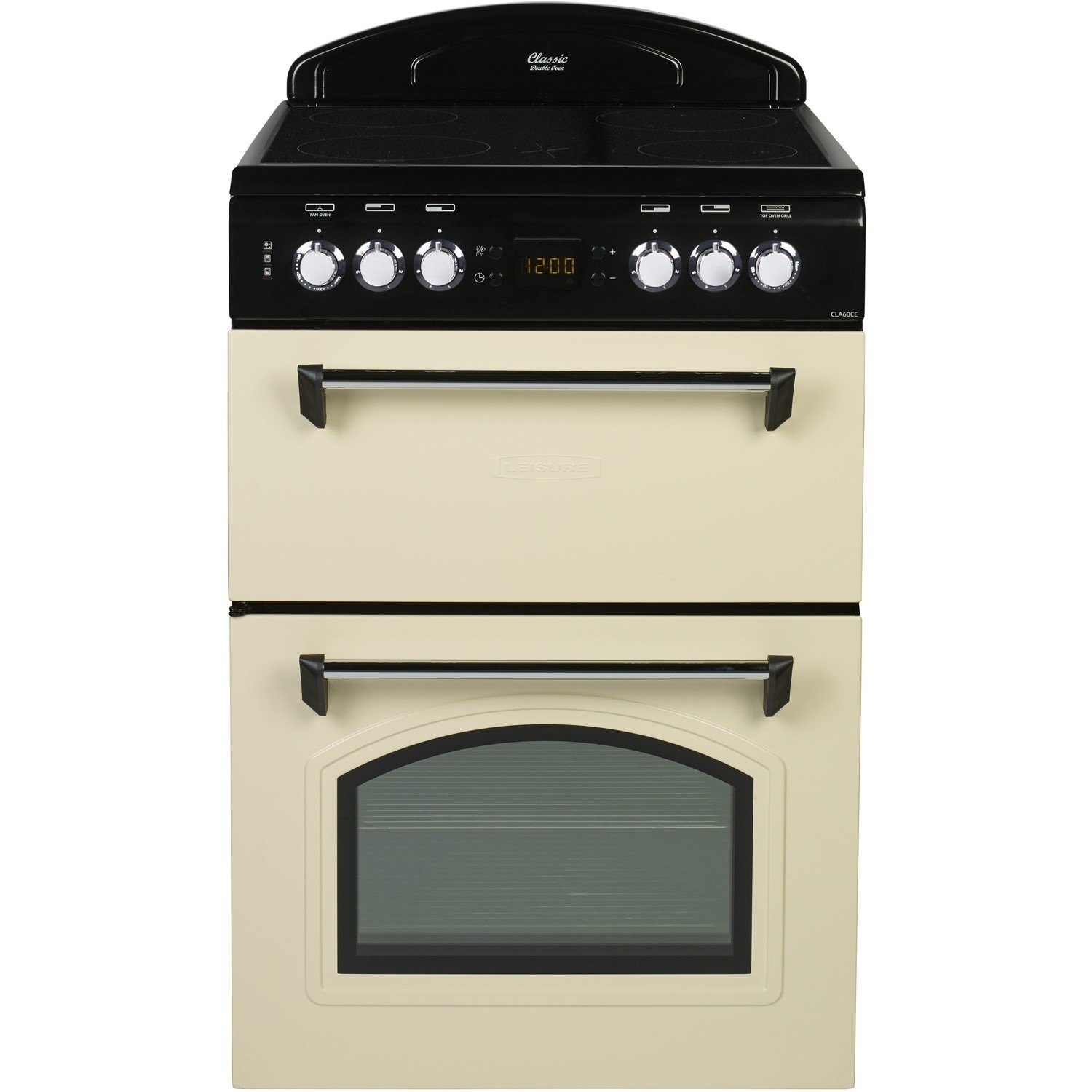 Belling Farmhouse 60E 60cm Double Oven Electric Mini Range Cooker With Ceramic Hob - Cream