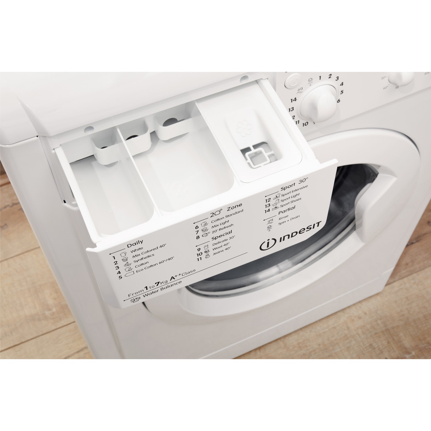 Indesit EcoTime 7kg 1200rpm Freestanding Washing Machine - White - Image 5