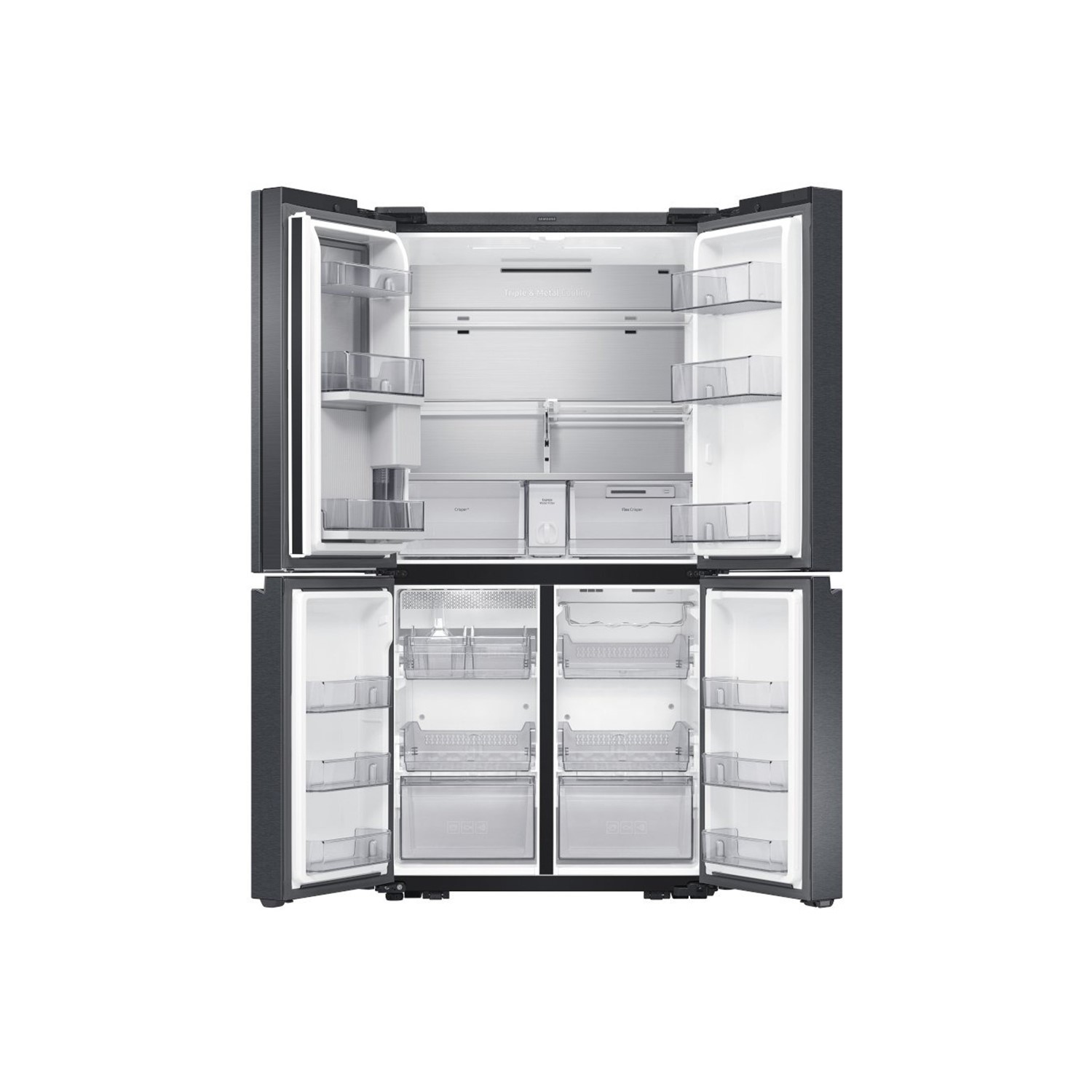 Samsung 637 Litre Four Door American Fridge Freezer - Black - Image 2