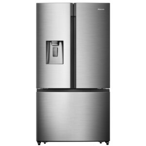 Hisense 596 Litre French Style American Fridge Freezer With Super Cooling - Stainless Steel Look