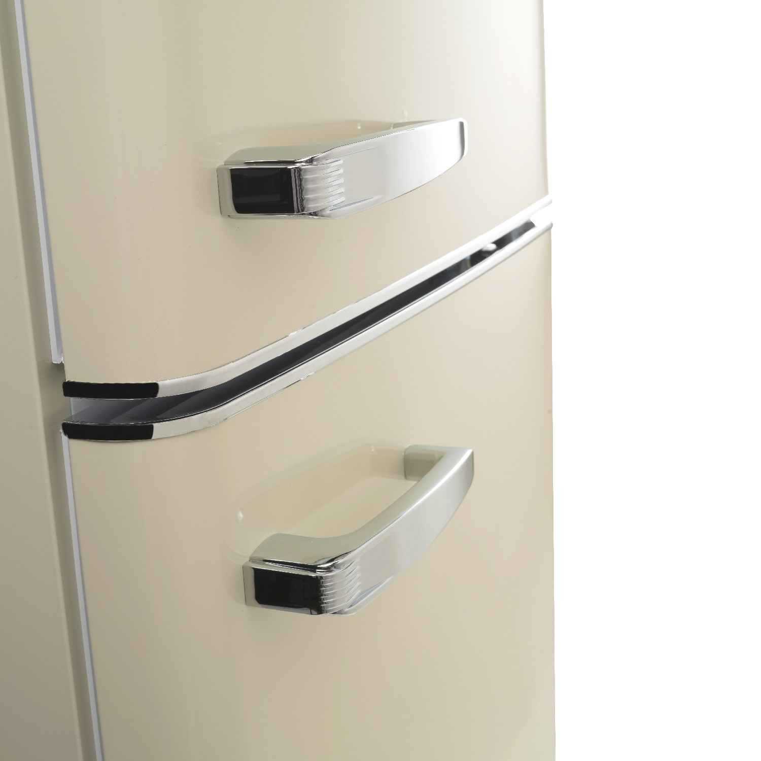 electriQ 60/40 Retro Freestanding Fridge Freezer - Cream - Image 5