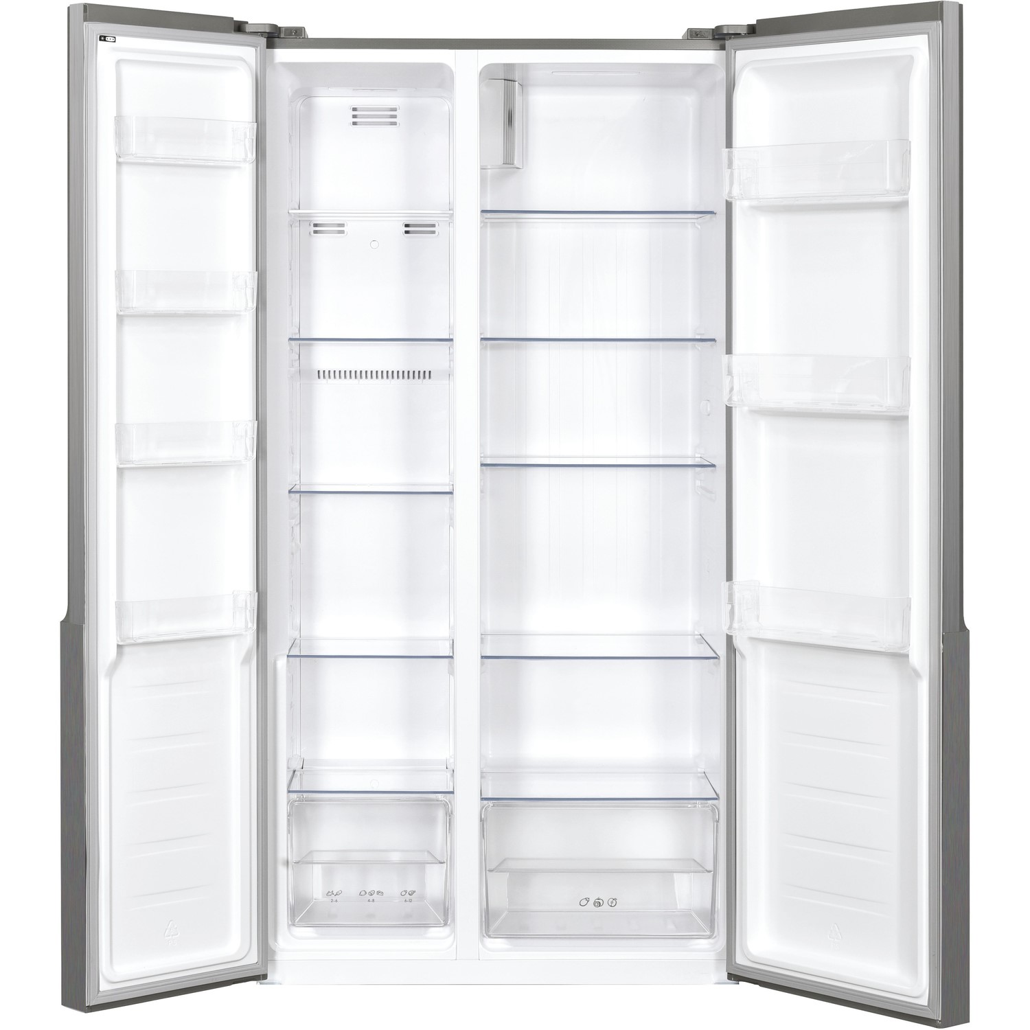 Candy 442 Litre Side-By-Side American Fridge Freezer - Silver - Image 2
