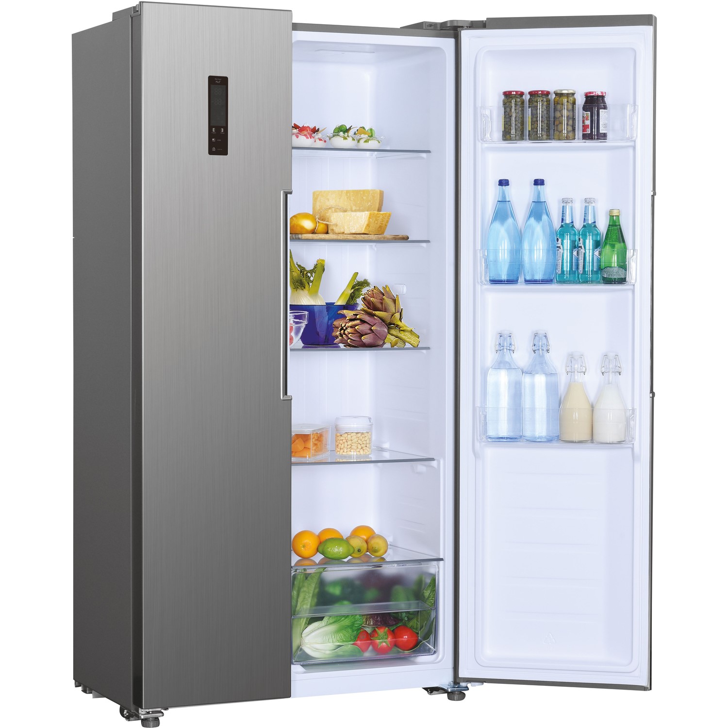 Candy 442 Litre Side-By-Side American Fridge Freezer - Silver - Image 3