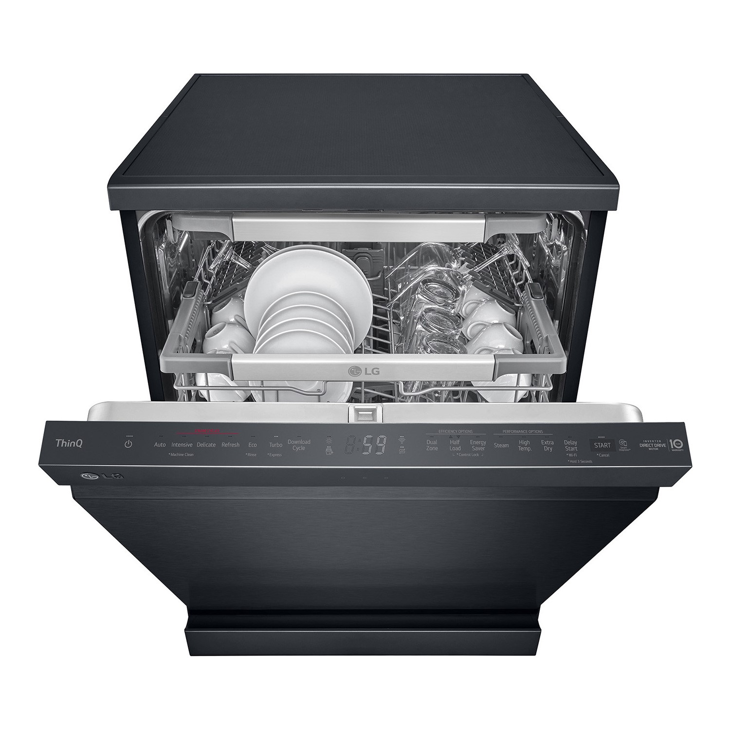 LG 14 Place Settings Freestanding Dishwasher - Black - Image 5