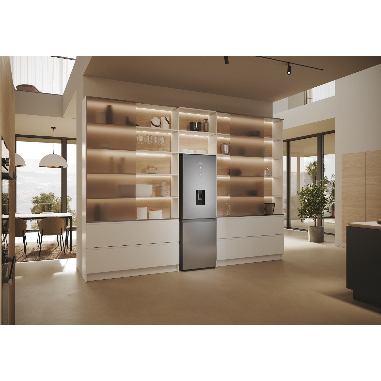 Haier 2D 60 Series 5 Pro 349 Litre 60/40 Freestanding Fridge Freezer - Silver - Image 6