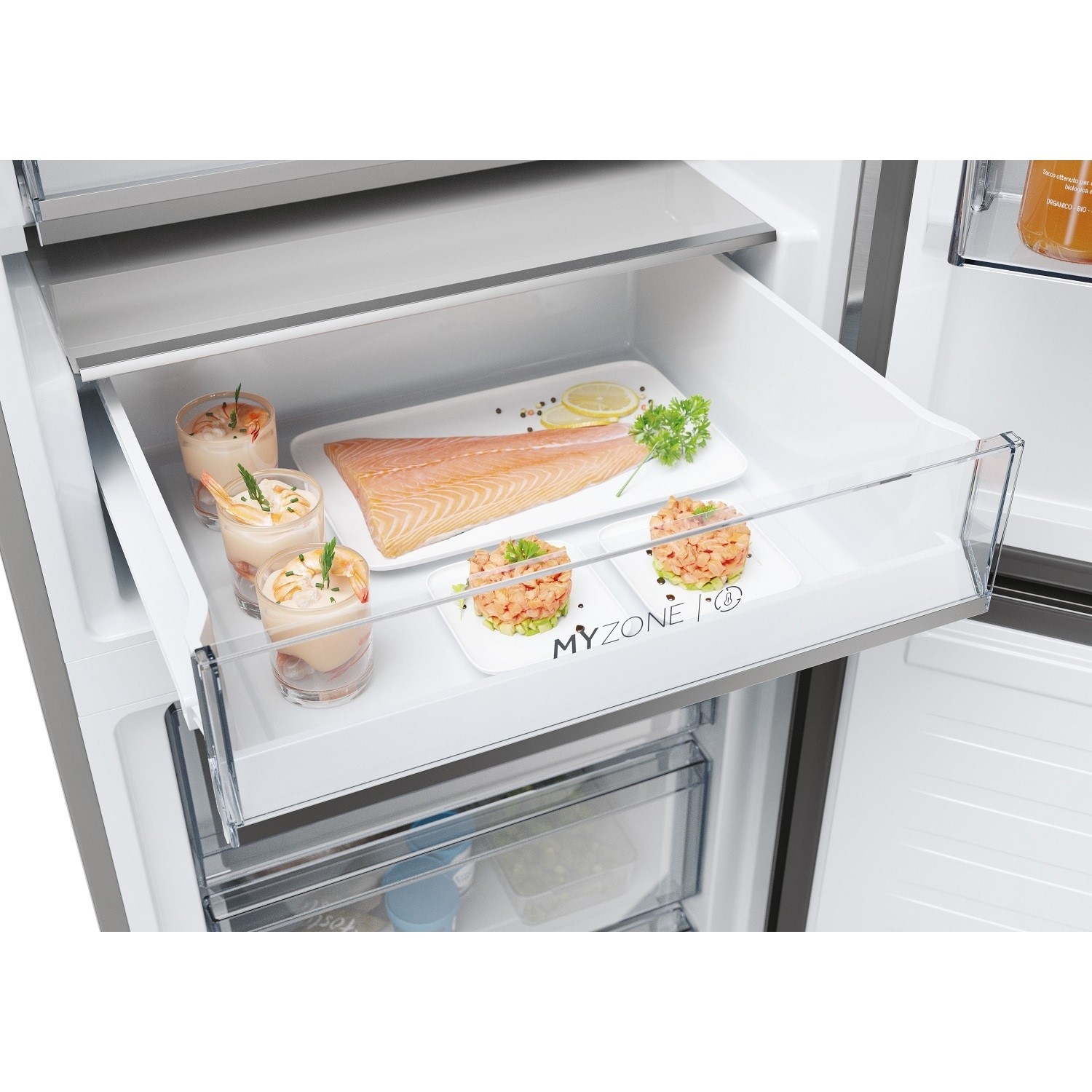 Haier 2D 60 Series 5 Pro 349 Litre 60/40 Freestanding Fridge Freezer - Silver - Image 8