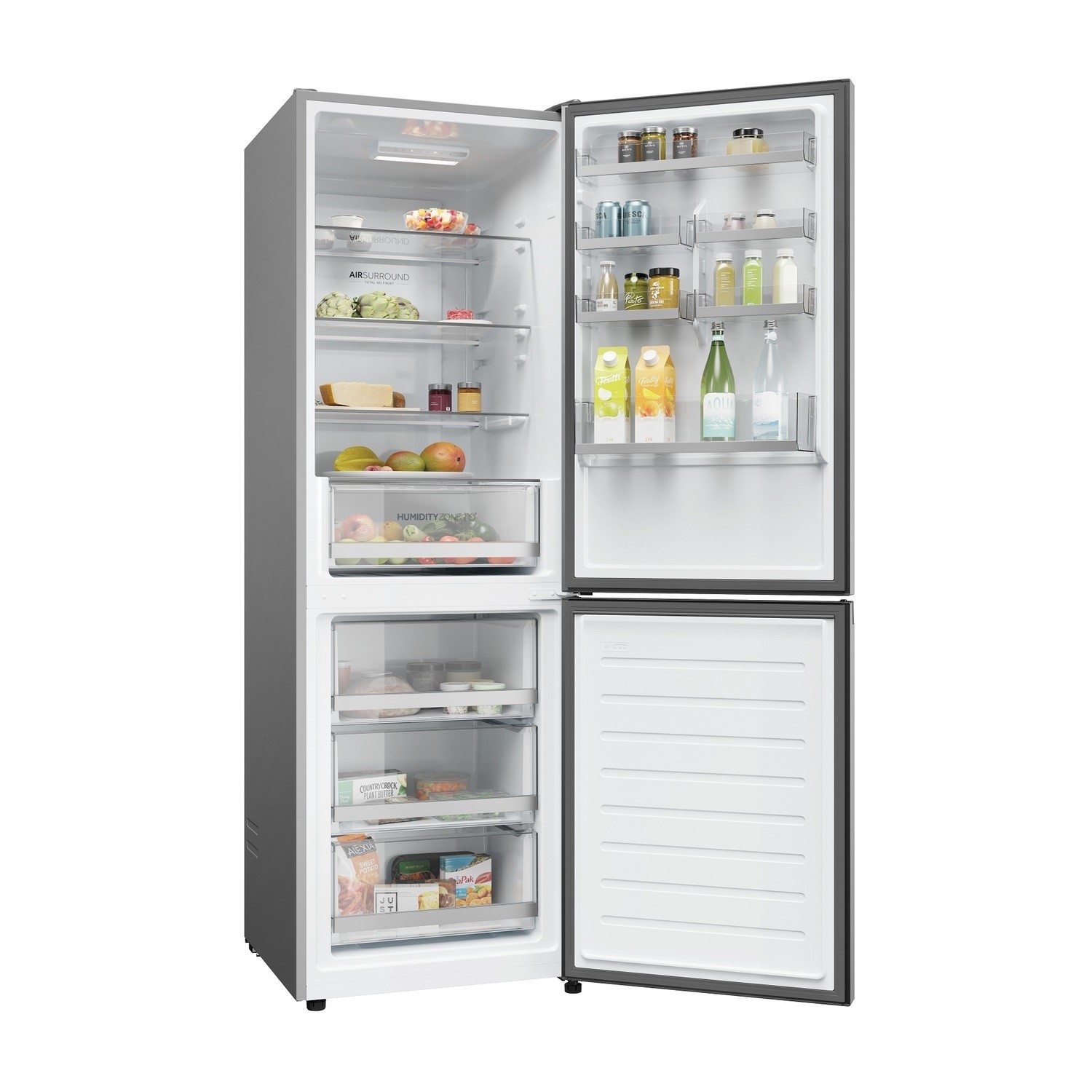 Haier 2D 60 Series 1 341 Litre 60/40 Freestanding Fridge Freezer - Silver - Image 4