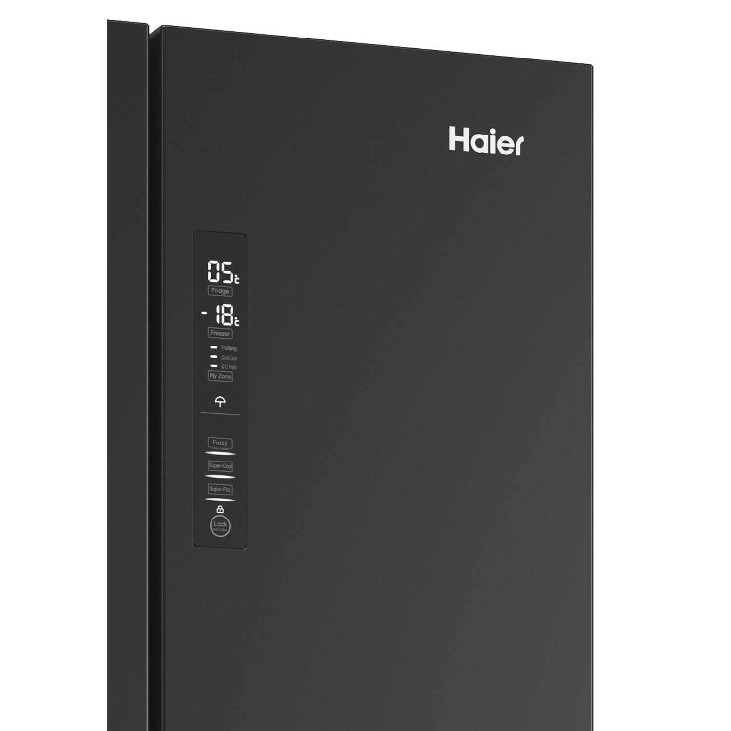 Haier FD 70 Series 5 444 Litre French Style American Fridge Freezer - Black - Image 3