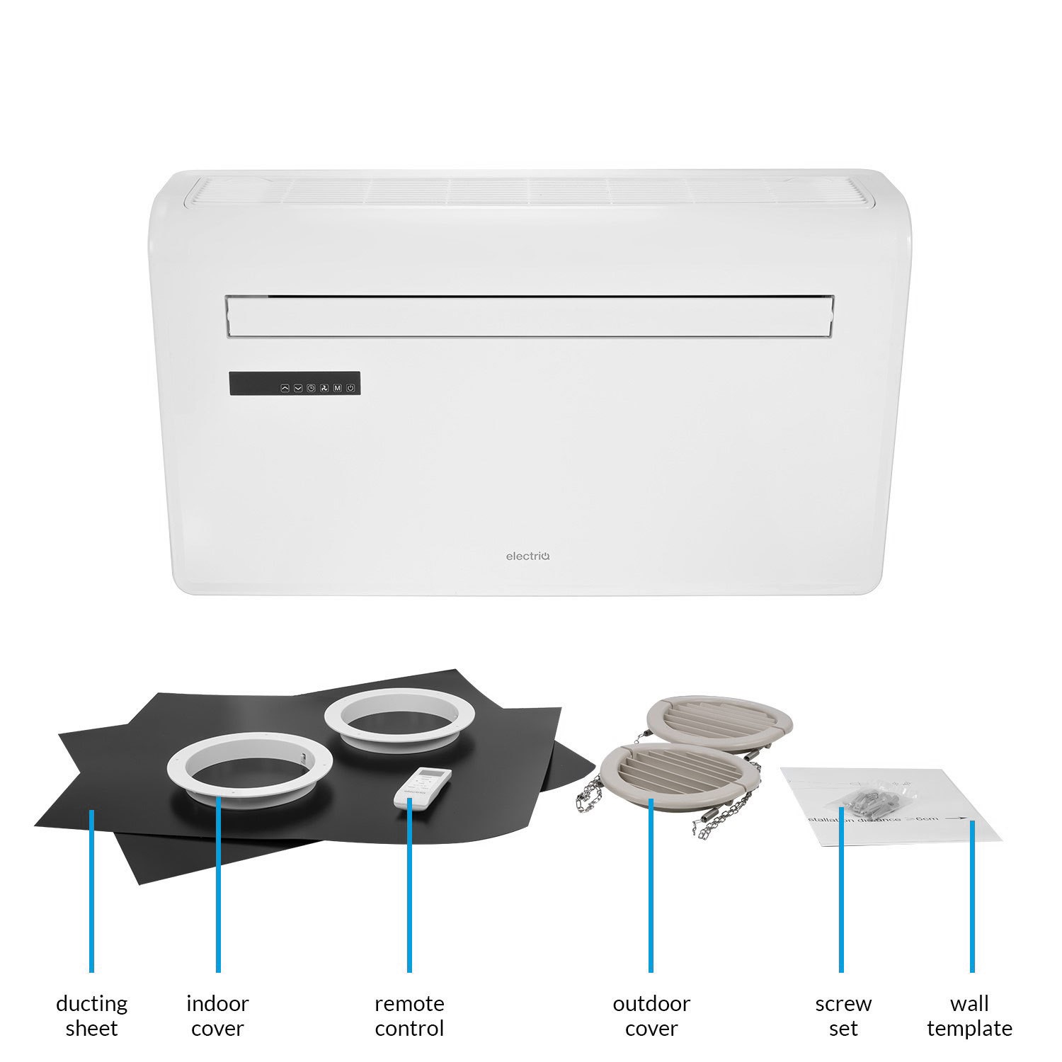 electriQ iQool 12000 BTU Wall Mounted Smart Air Conditioner with Heat Pump - No Outdoor Unit Needed - Image 5