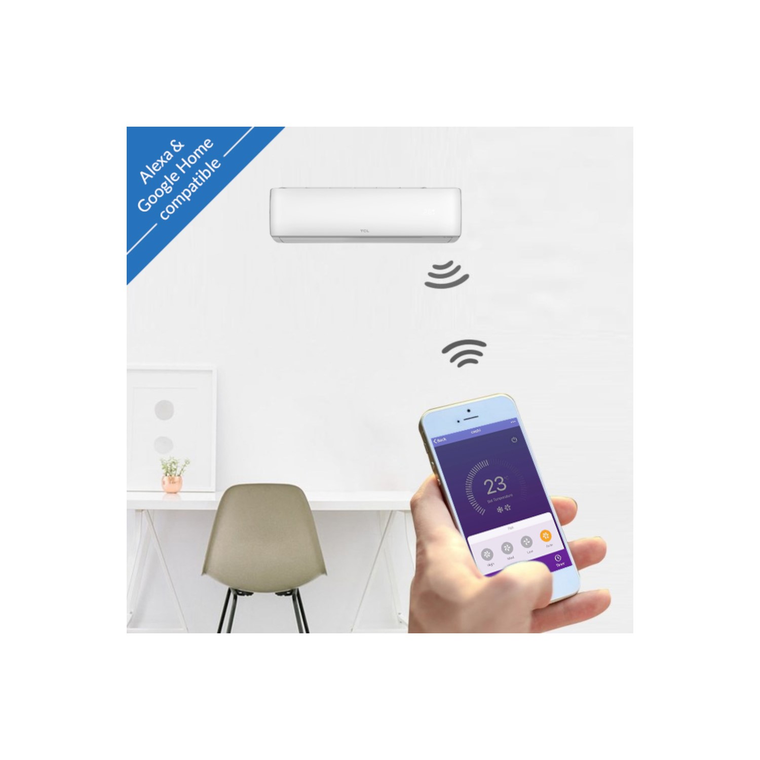electriQ iQool 18000 BTU WiFi Smart A++ Wall Split Air Conditioner with Heat Pump and 5-Meter Pipe Kit Included - Image 2