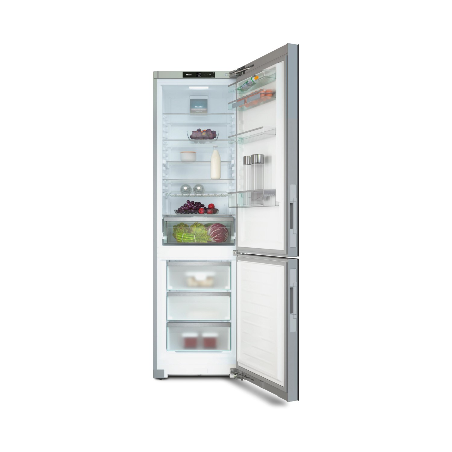 Miele 373 Litre 60/40 Freestanding Fridge Freezer - BlackBoard - Image 2