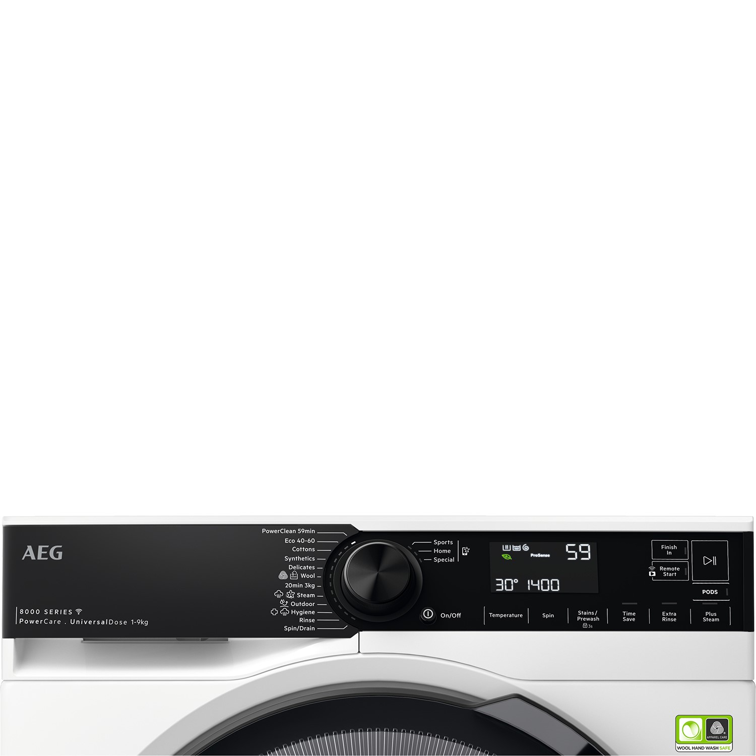 AEG 9000 Series 8kg 1400rpm Freestanding Washing Machine - White - Image 2