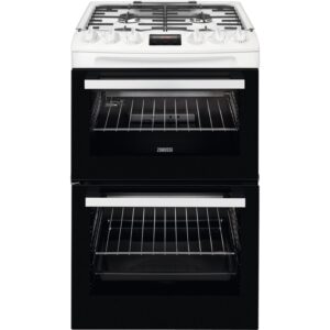 Zanussi 60cm Double Oven Gas Cooker - Stainless Steel