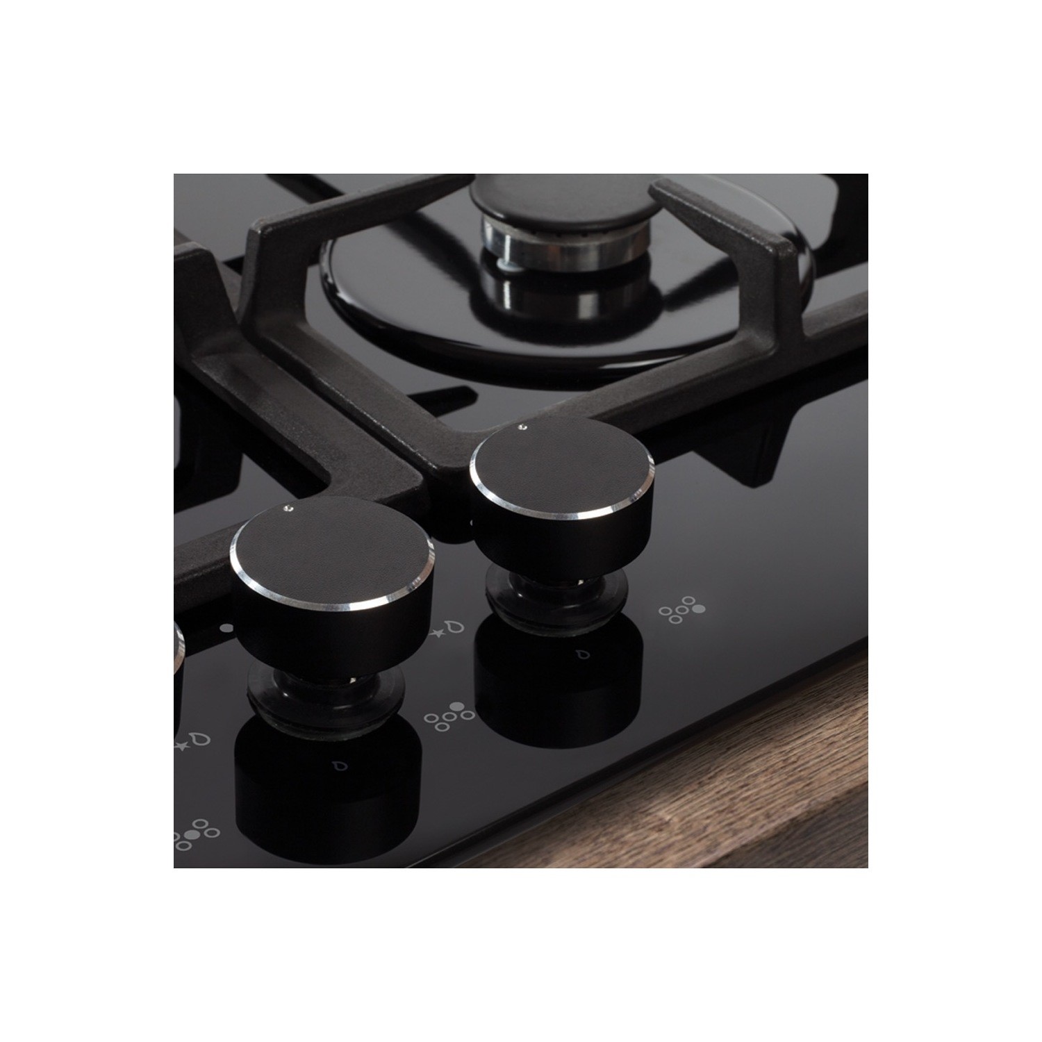 Amica 70cm 5 Burner Gas Hob - Black - Image 2