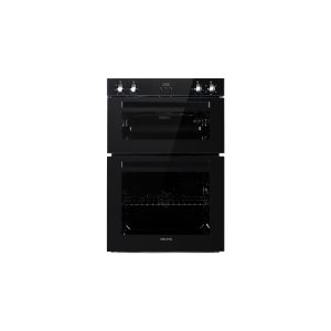 electriQ Built In Electric Double Oven - Black