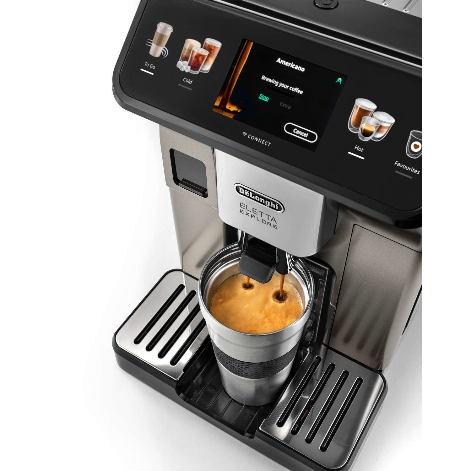 Delonghi Eletta Explore Automatic Bean-To-Cup Coffee Machine with Cold Brew Technology - Image 3
