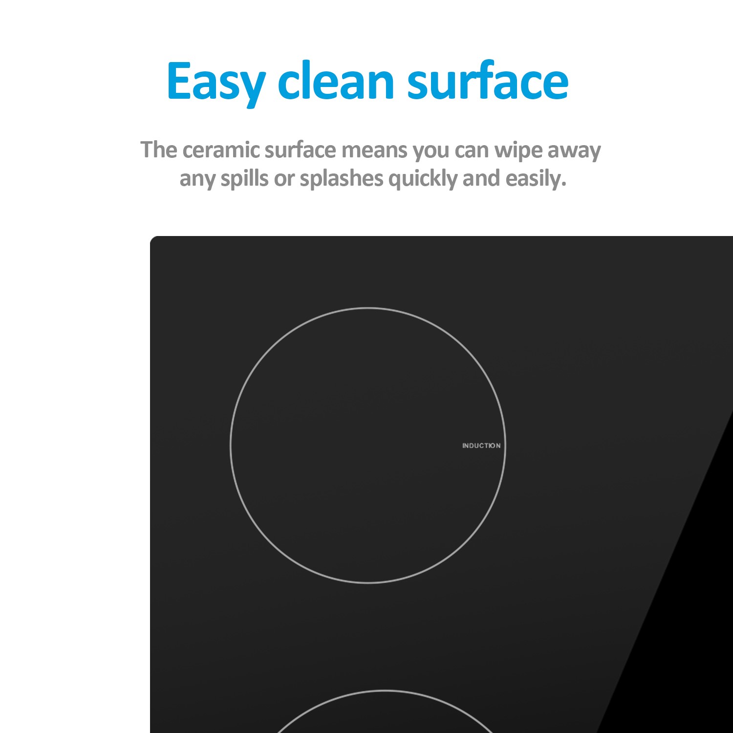 electriQ 60cm 4 Zone Induction Hob with Knob Controls - Image 3