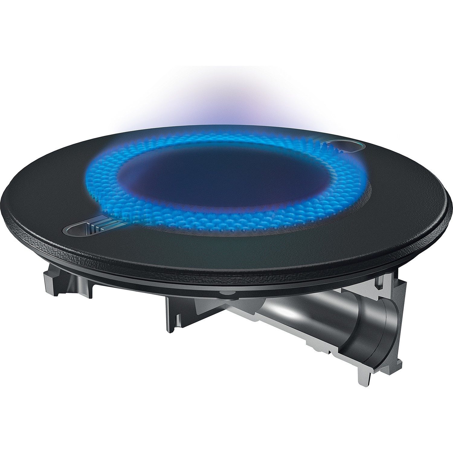 Hotpoint 75cm 5 Burner Gas on Glass Gas Hob with Vertical Flame - Black - Image 4
