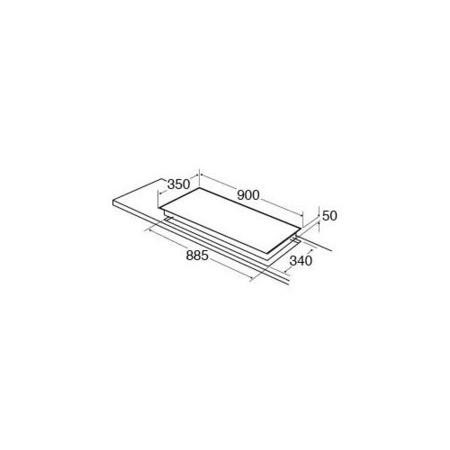 CDA 90cm 4 Zone Linear Induction Hob - Image 3