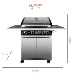 Black and White Heated Towel Rail Radiator 952 x 659mm - Regent