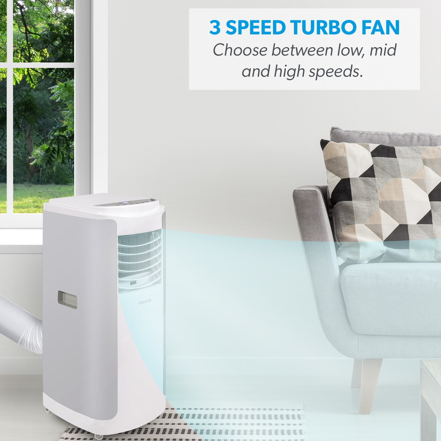 electriQ 14000 BTU Smart Portable Air Conditioner with Heat Pump - Image 4