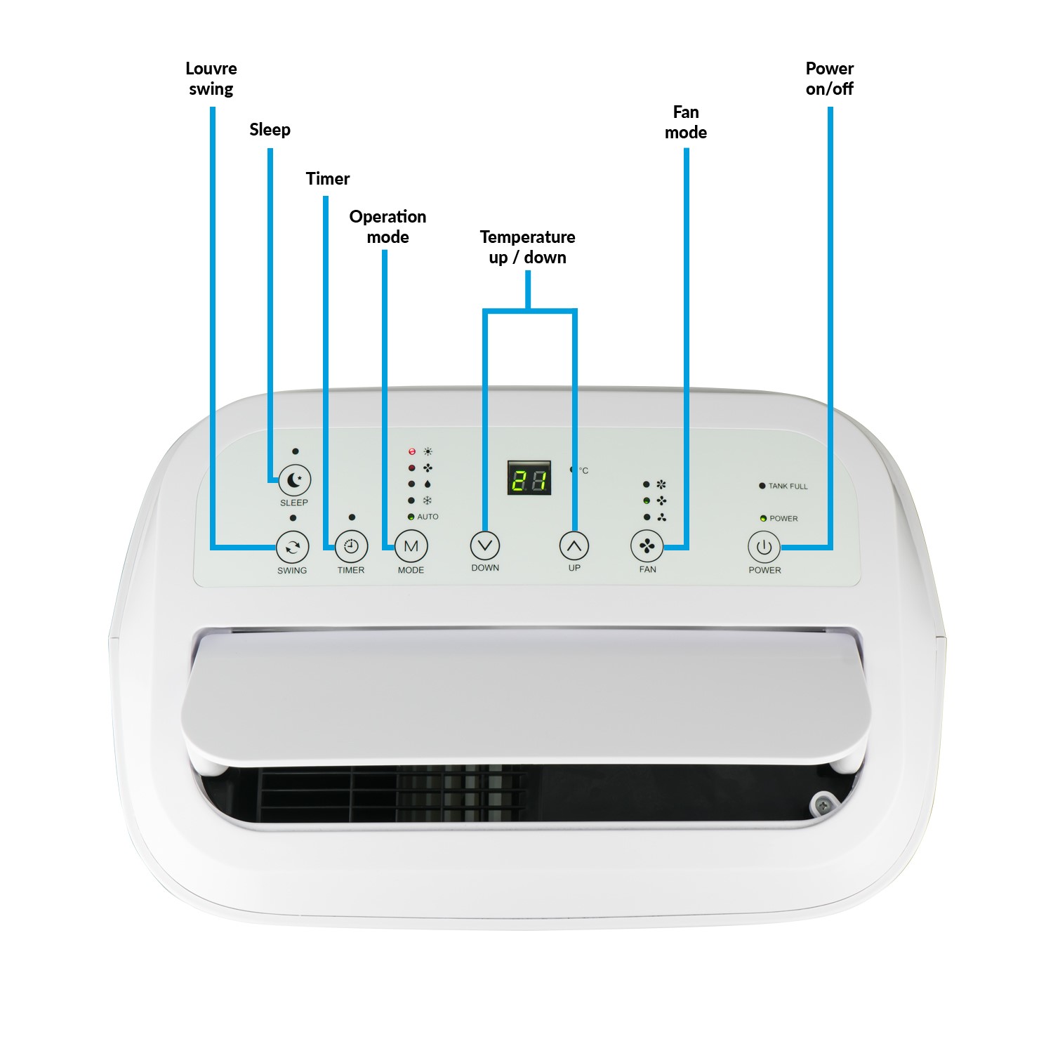 electriQ 18000 BTU Portable Air Conditioner with Heat Pump - Image 5