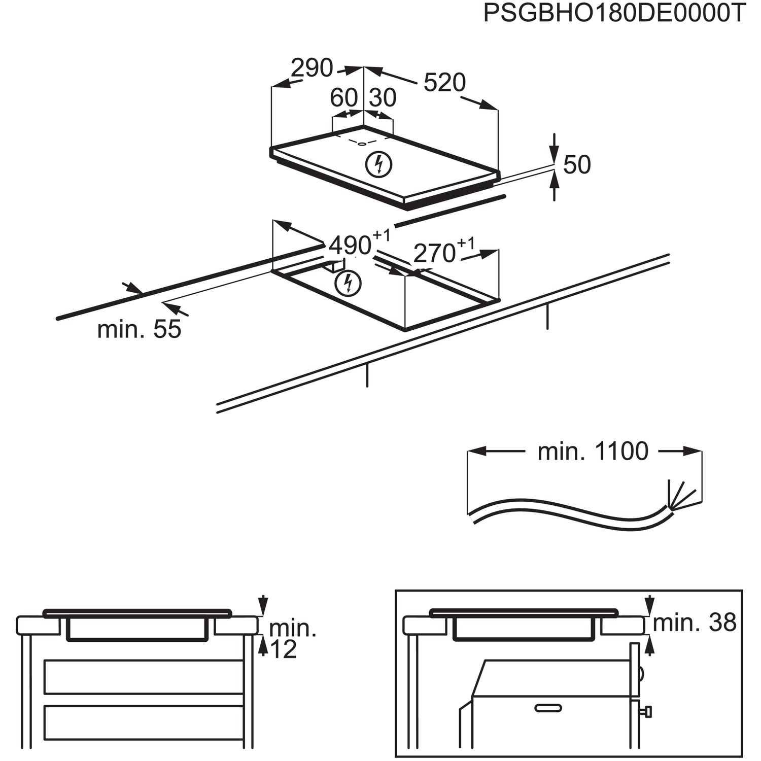 Zanussi 29cm Domino 2 Zone Induction Hob - Image 4