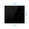 ElectriQ 60cm 4 Zone 13amp Plug In Induction Hob - Image 4