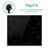 ElectriQ 60cm 4 Zone 13amp Plug In Induction Hob - Image 5
