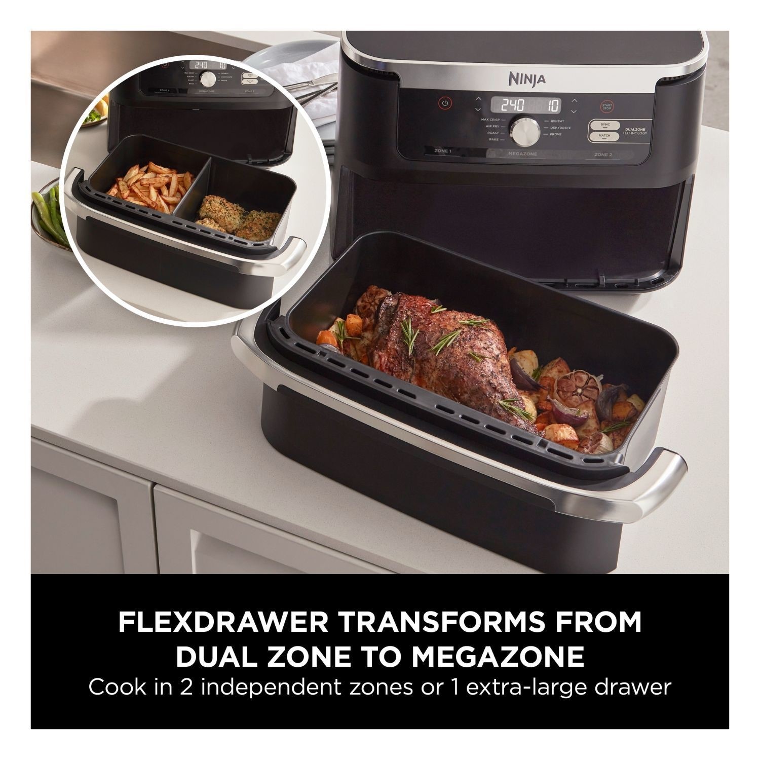 Ninja Foodi 10.4L Flex Drawer Air Fryer - Image 3
