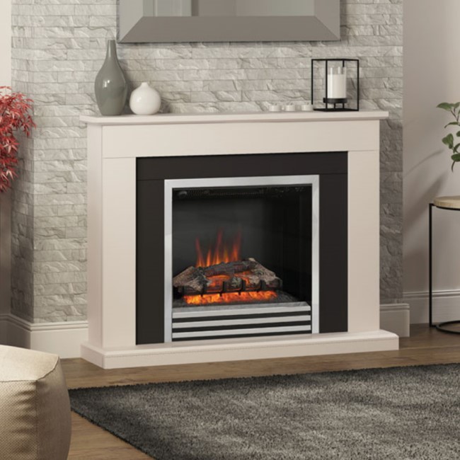Be Modern 48" Matt Cashmere Freestanding Electic Fireplace Suite - Preston - Image 2
