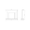 Be Modern 48" Matt Cashmere Freestanding Electic Fireplace Suite - Preston - Image 4