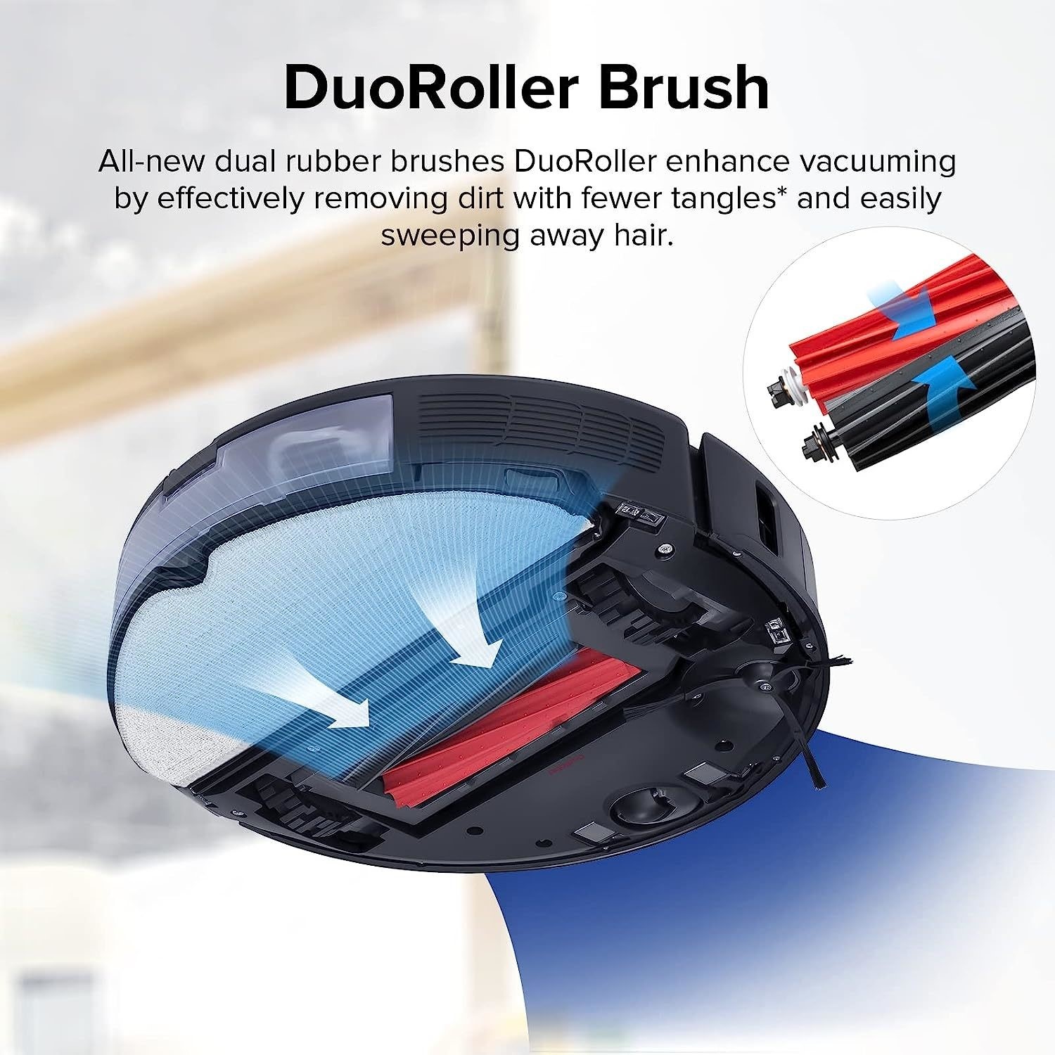 Roborock S8 Robot Vacuum Cleaner with DuoRoller Brush and VibraRise Mopping 6000Pa - Black - Image 6