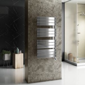 electriQ Flat Panel Electric Towel Radiator H1080xW500mm - Chrome