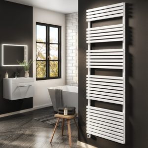 electriQ Flat Panel Electric Towel Radiator H1800xW600mm - White