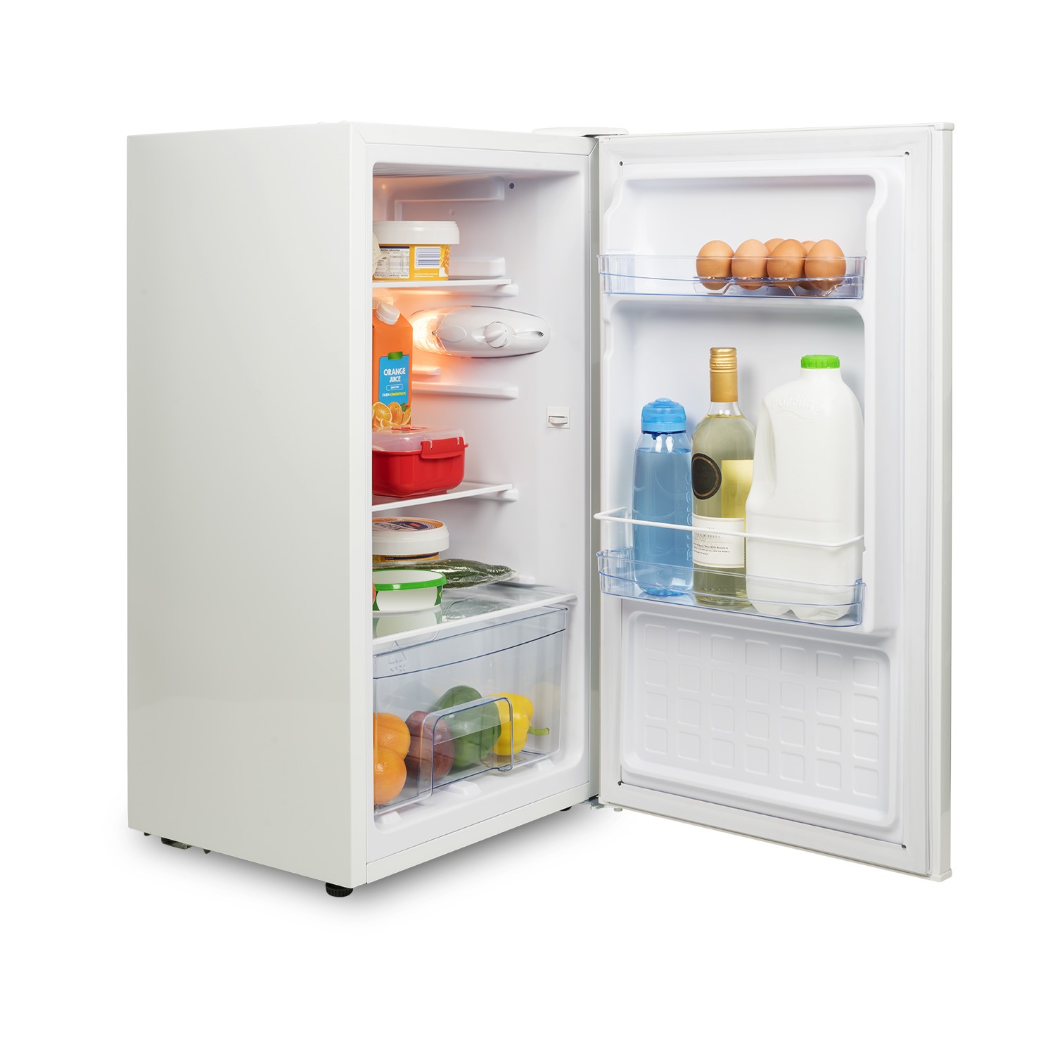 electriQ 61 Litre Freestanding Under Counter Larder Fridge - White - Image 4
