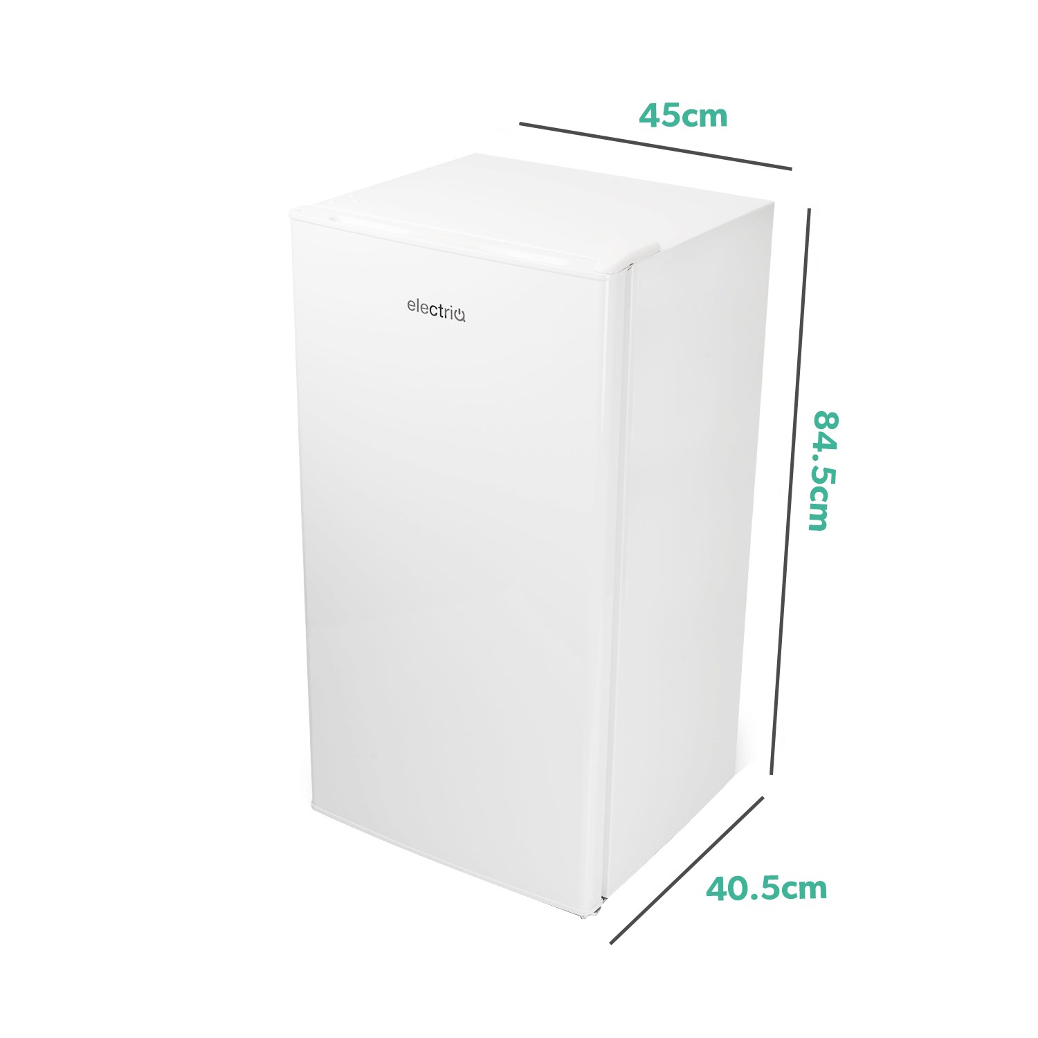 electriQ 61 Litre Freestanding Under Counter Larder Fridge - White - Image 2