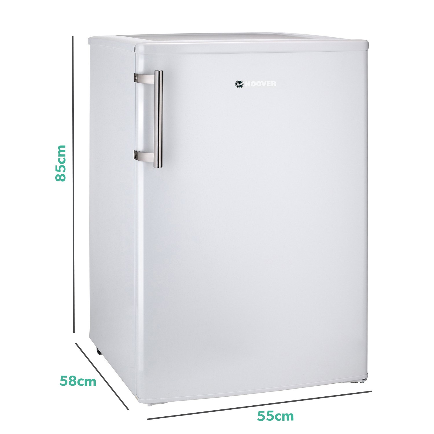 Hoover 125 Litre Freestanding Undercounter Larder Fridge - White - Image 2