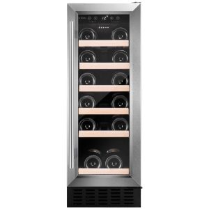 CDA 20 Bottle Capacity Single Zone Freestanding 30cm Under Counter Wine Cooler - Stainless Steel