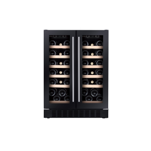 CDA 40 Bottle Capacity Dual Zone Freestanding 60cm Under Counter Wine Cooler - Black