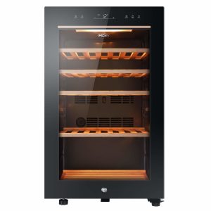 Haier 49 Bottle Capacity Single Zone Feestanding Wine Cooler - Black