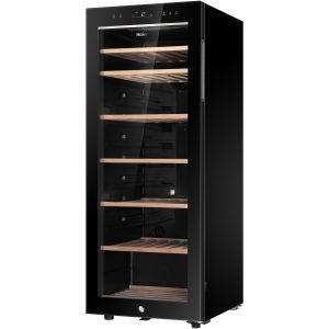 Haier 84 Bottle Capacity Single Zone Wine Cooler - Black