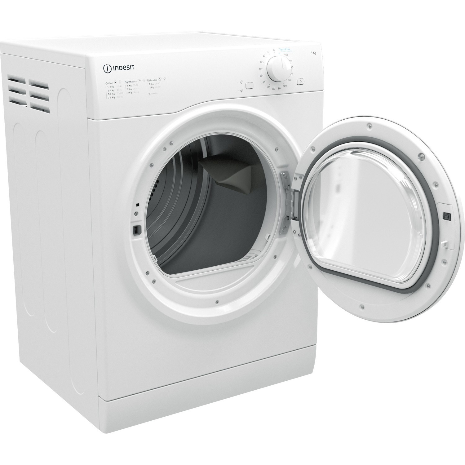 Indesit 8kg Freestanding Vented Tumble Dryer - White - Image 2