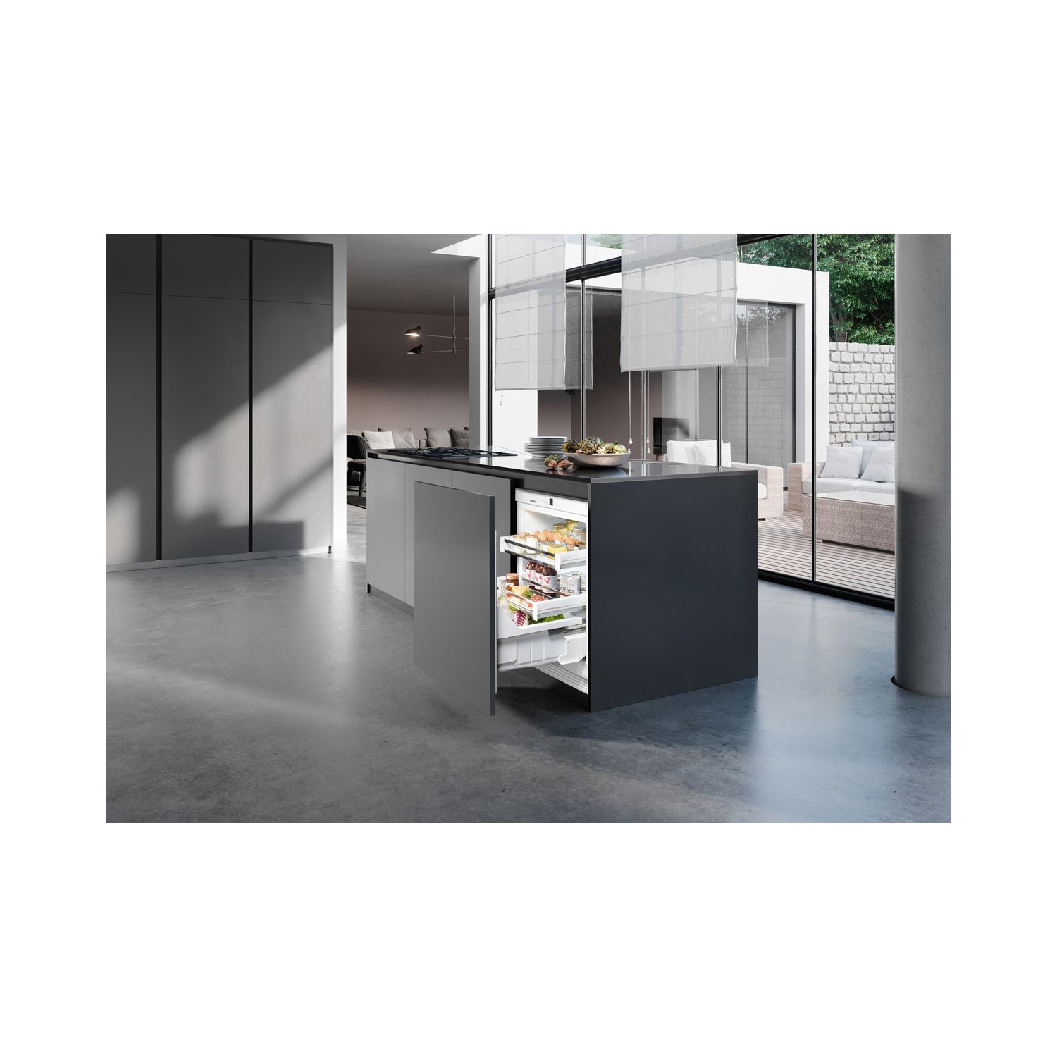 Liebherr Under Counter Integrated Fridge with Pull-out Drawer - Door-on-door - Image 3