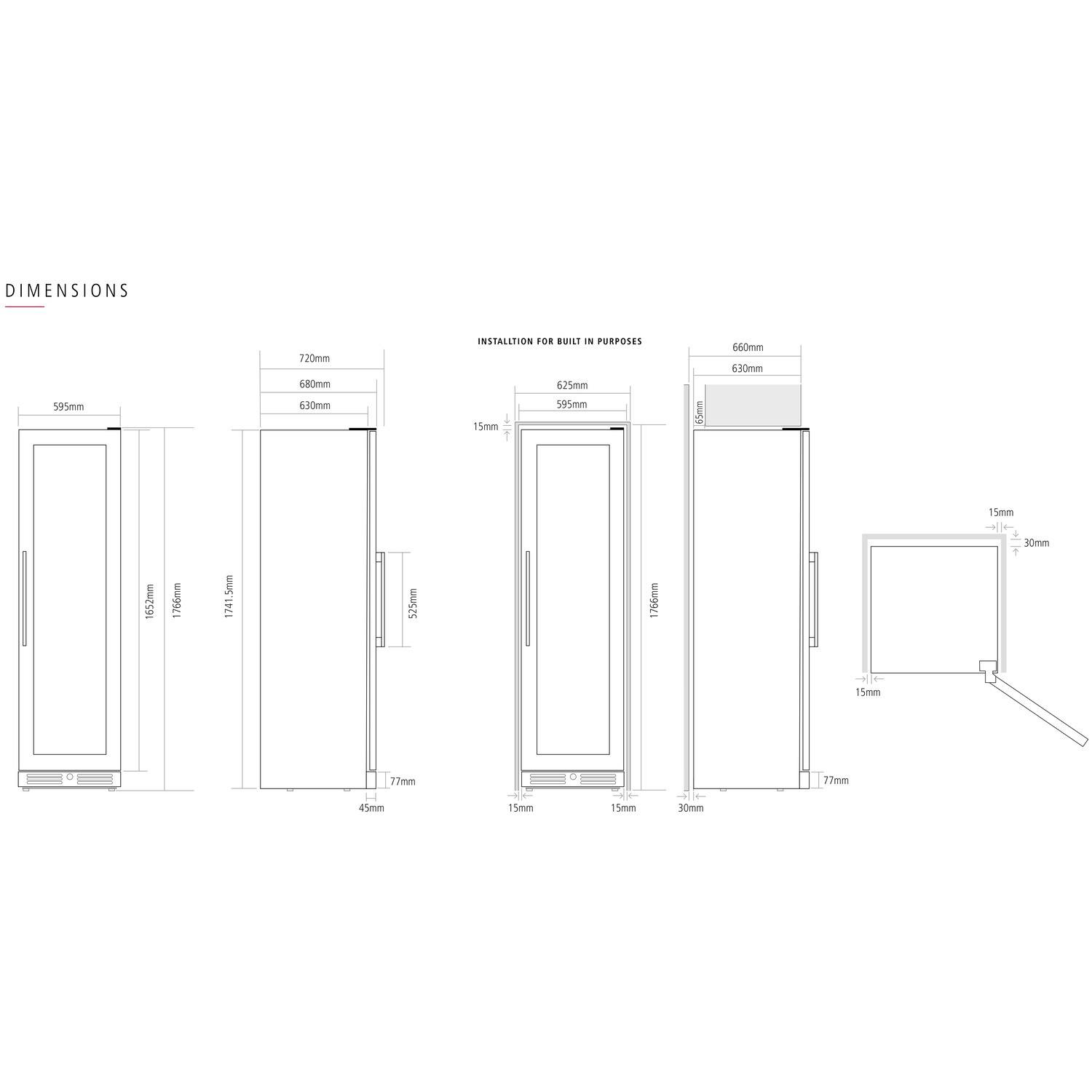 Caple Classic 111 Bottle Triple Zone Freestanding Wine Cabinet - Stainless Steel Door - Image 2