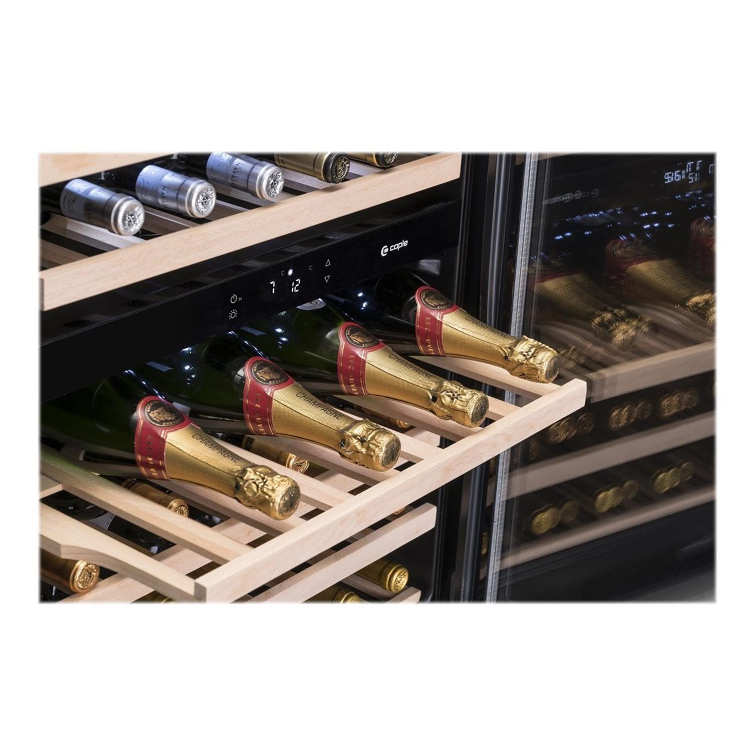 Caple 19 Bottle Capacity Sense 30cm Single Zone Under Counter Wine Cabinet - Gunmetal Grey Door - Image 3