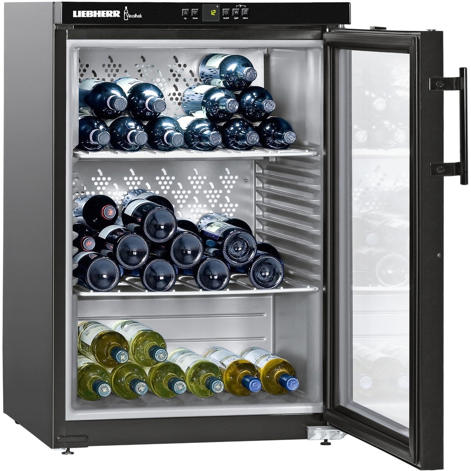 Liebherr 66 Bottle Capacity Single Zone Vinothek 89x60cm Long Term Storage Wine Cabinet - Black - Image 4